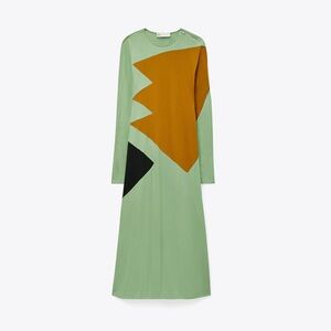 Tory Burch Long Sleeve Dress in Green and Orange Size 2